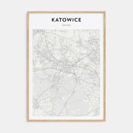 Katowice Map Portrait Poster