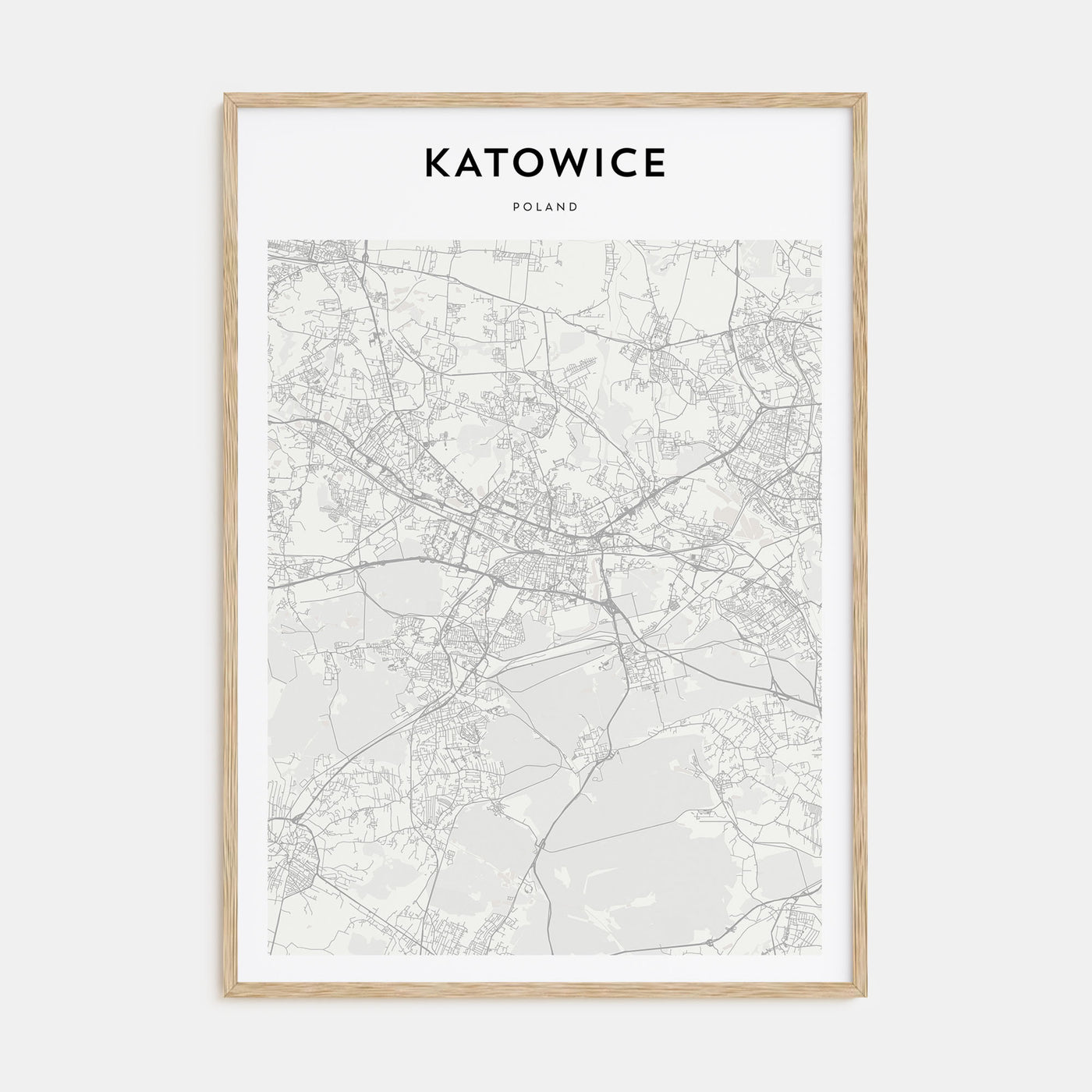 Katowice Map Portrait Poster