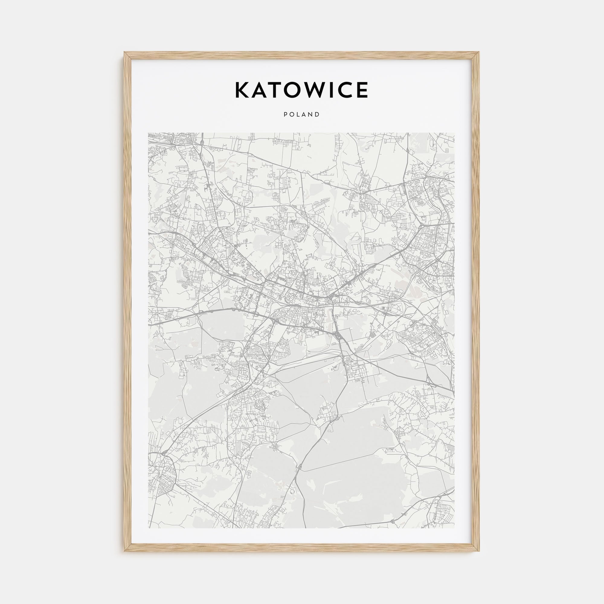 Katowice Map Portrait Poster