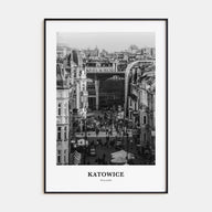 Katowice Portrait B&W Poster
