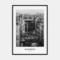 Katowice Portrait B&W Poster