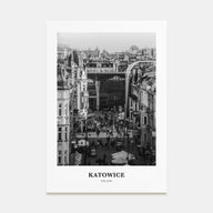 Katowice Portrait B&W Poster