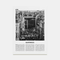 Katowice Travel B&W Poster