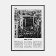 Katowice Travel B&W Poster