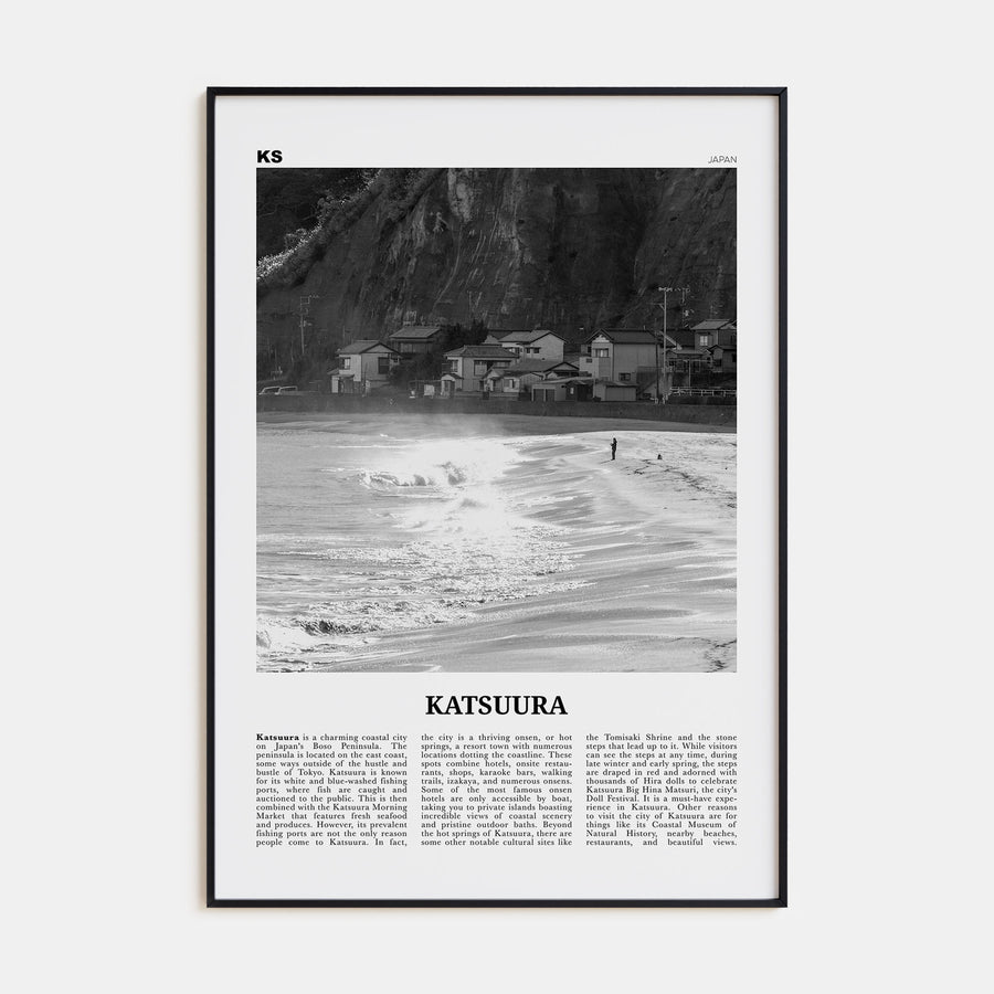 Katsuura Travel B&W Poster