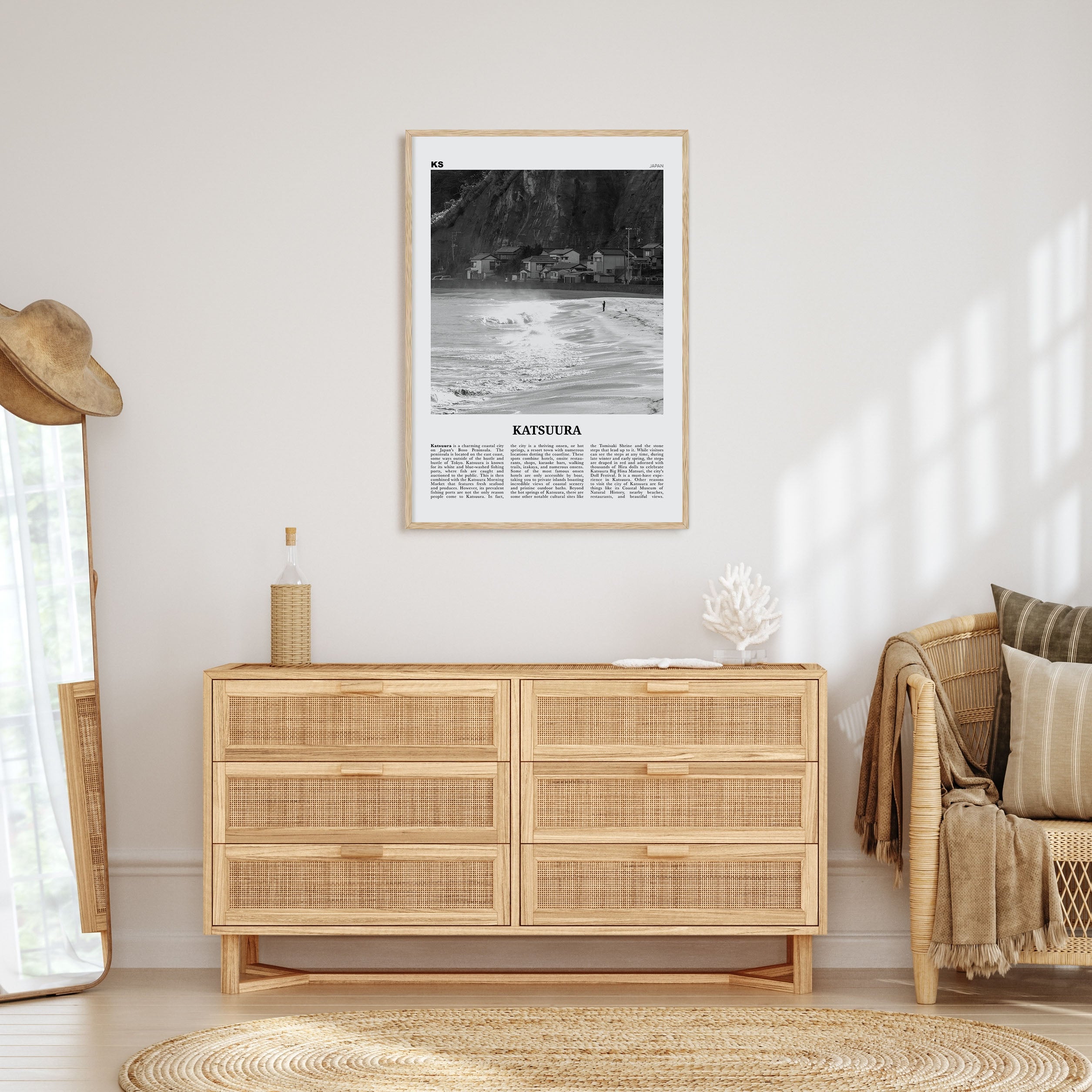 Katsuura Travel B&W Poster