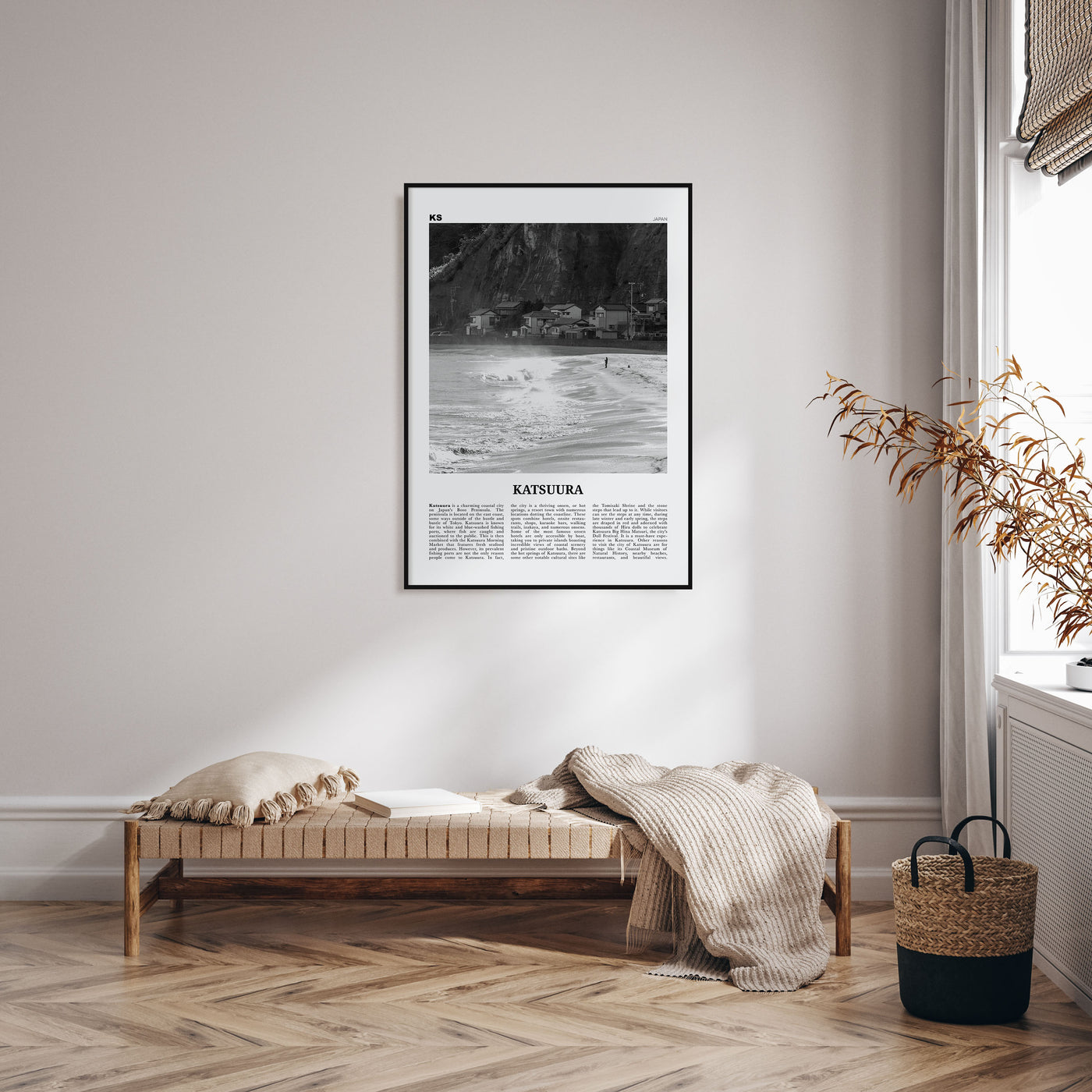 Katsuura Travel B&W Poster