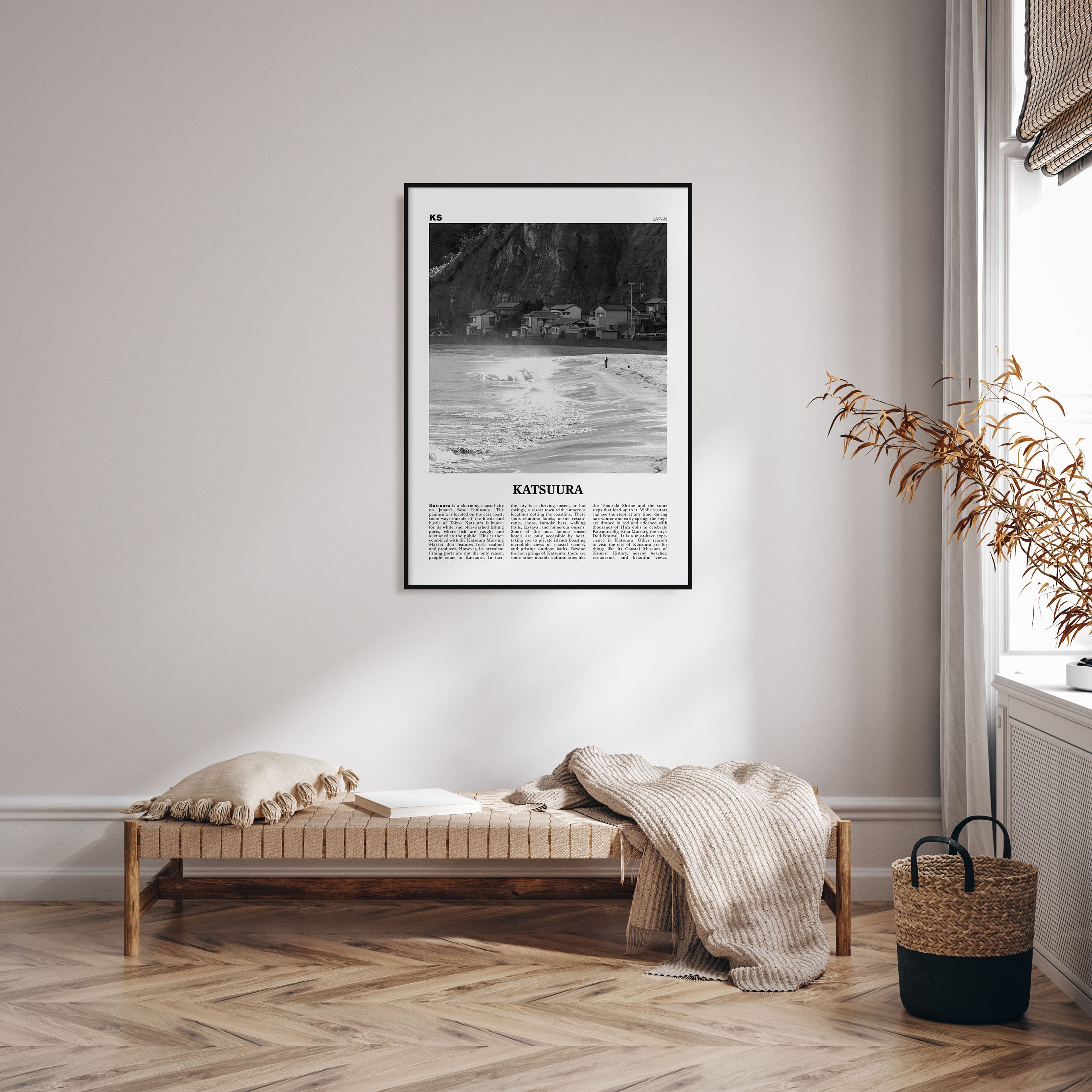 Katsuura Travel B&W Poster