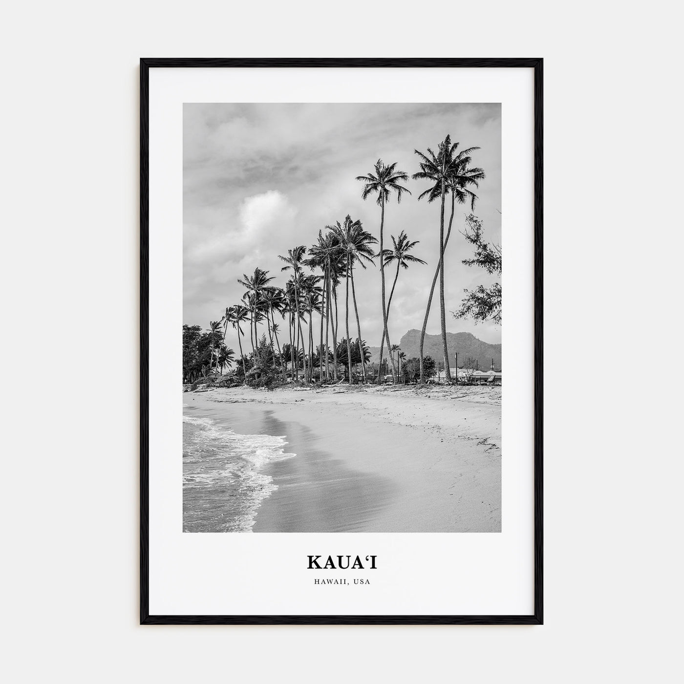 Kauai Portrait B&W No 1 Poster