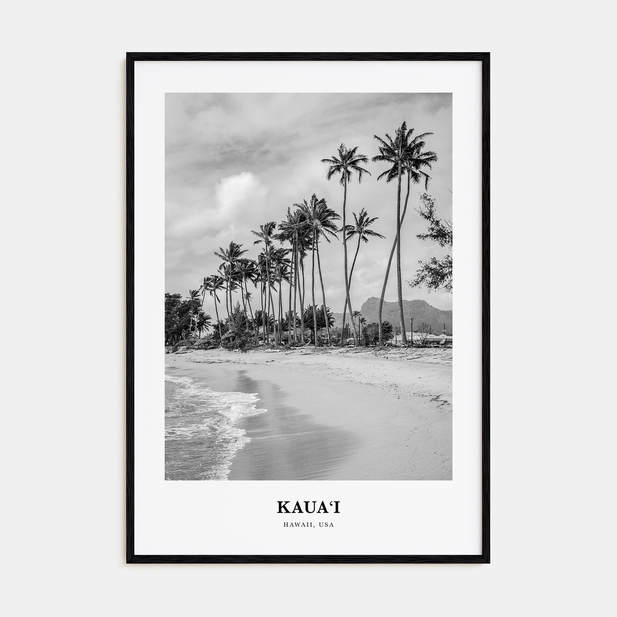 Kauai Portrait B&W No 1 Poster
