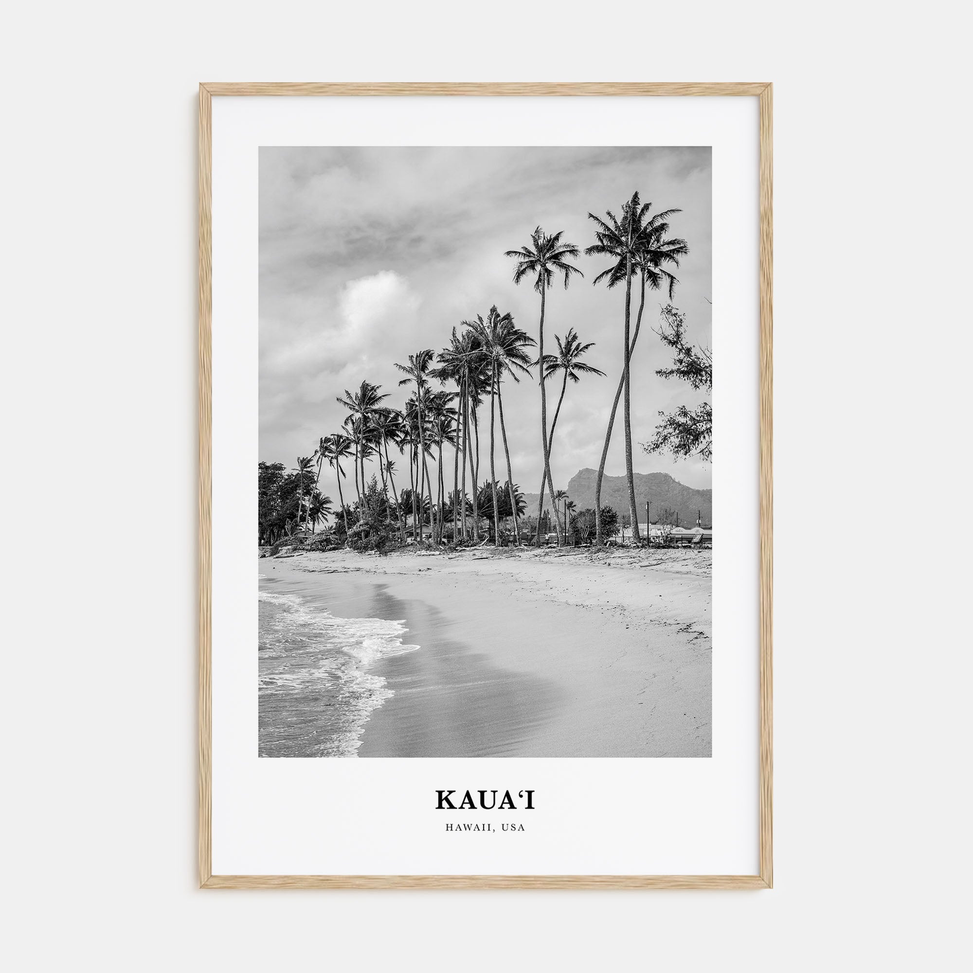Kauai Portrait B&W No 1 Poster