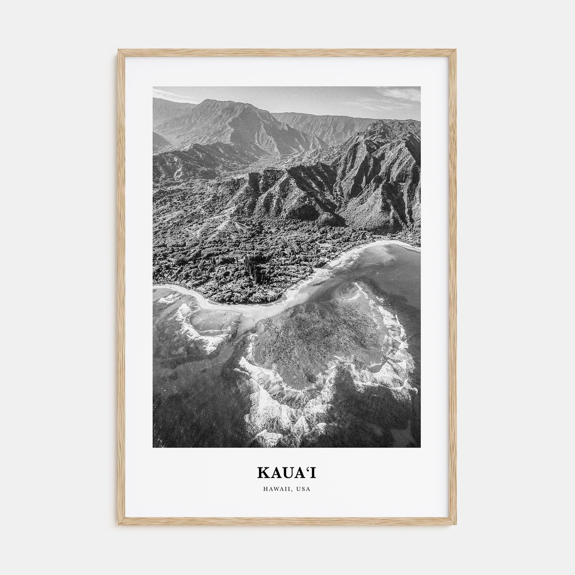 Kauai Portrait B&W No 2 Poster