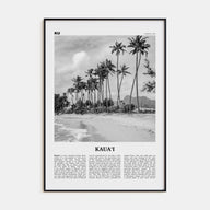 Kauai Travel B&W No 2 Poster