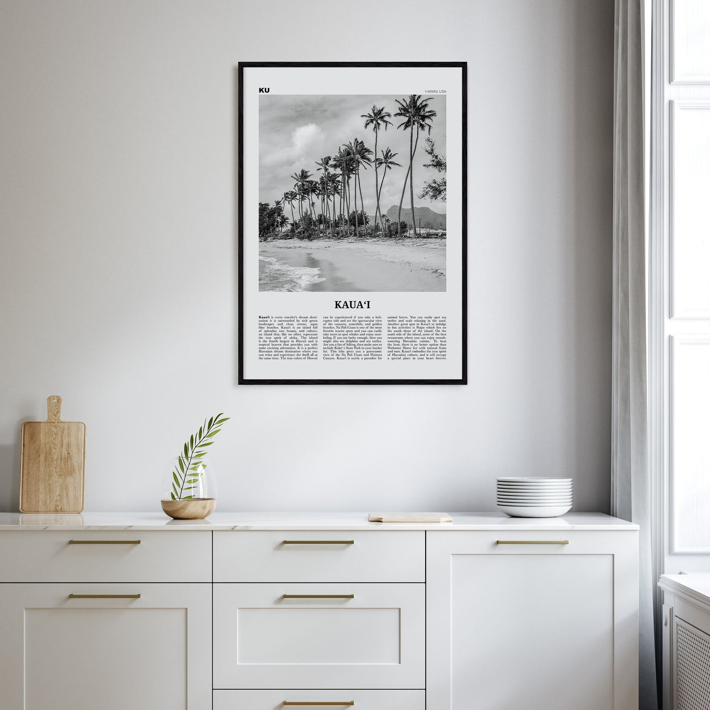 Kauai Travel B&W No 2 Poster