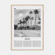 Kauai Travel B&W No 2 Poster