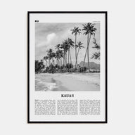 Kauai Travel B&W No 2 Poster