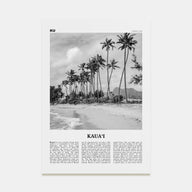 Kauai Travel B&W No 2 Poster