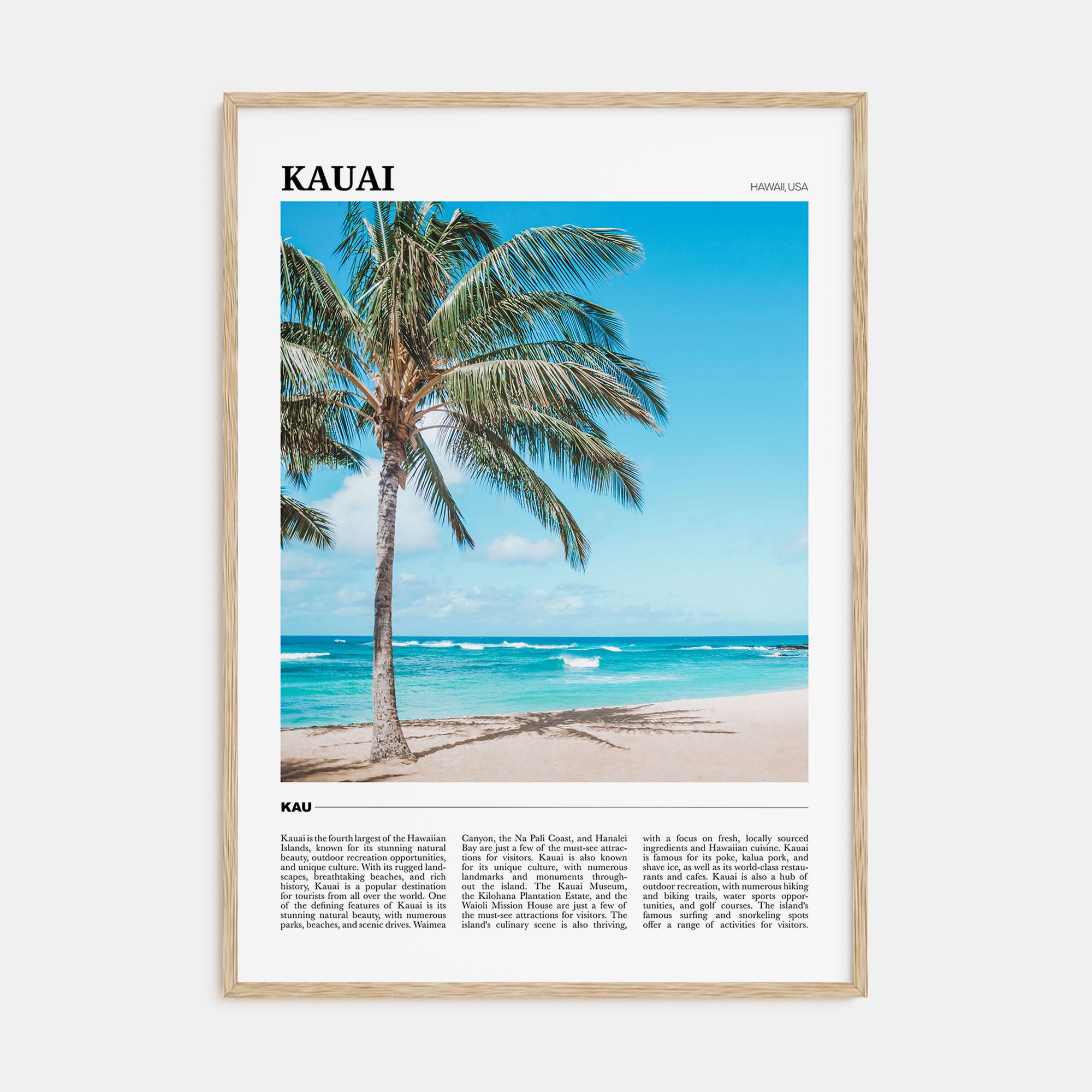 Kauai Travel Color No 2 Poster