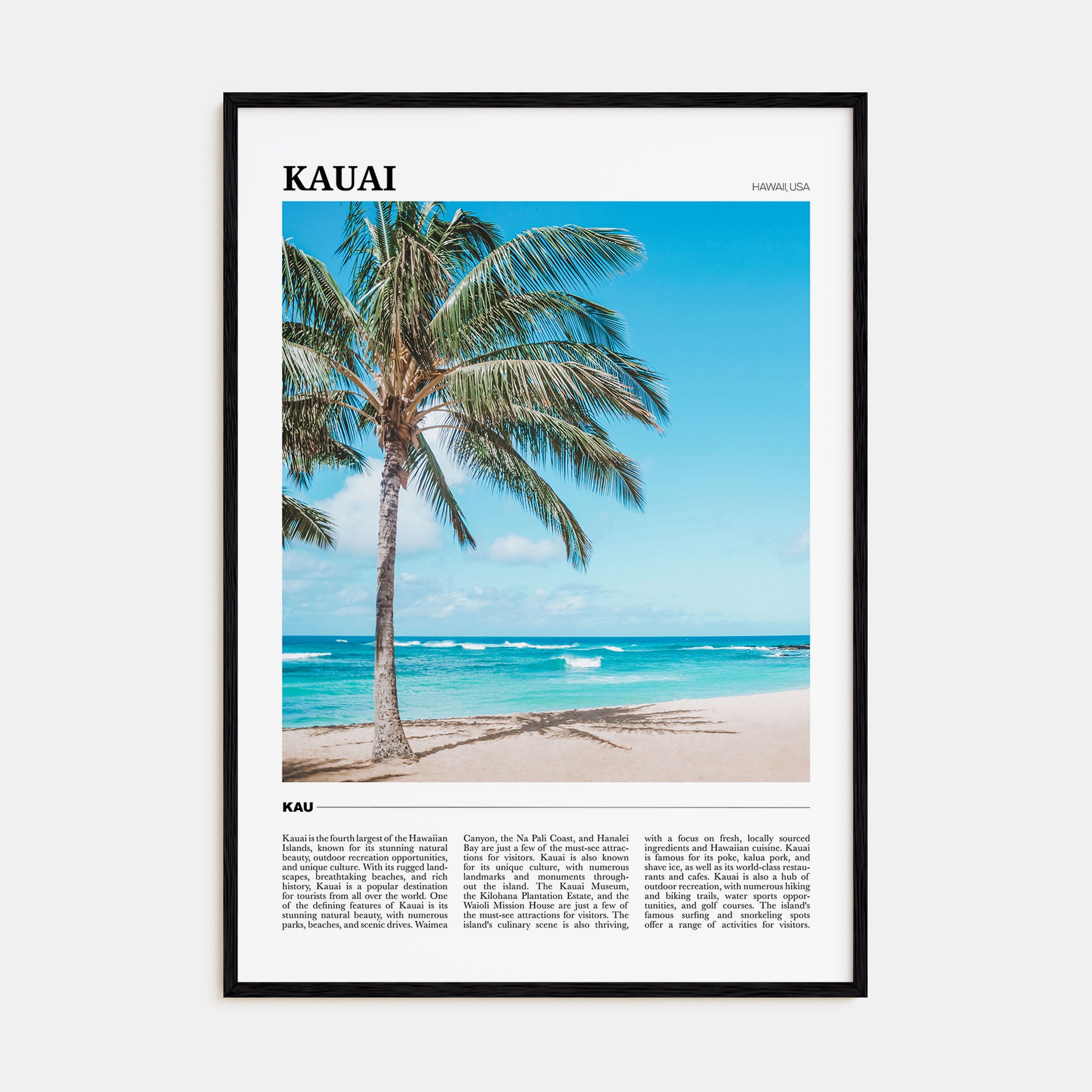 Kauai Travel Color No 2 Poster