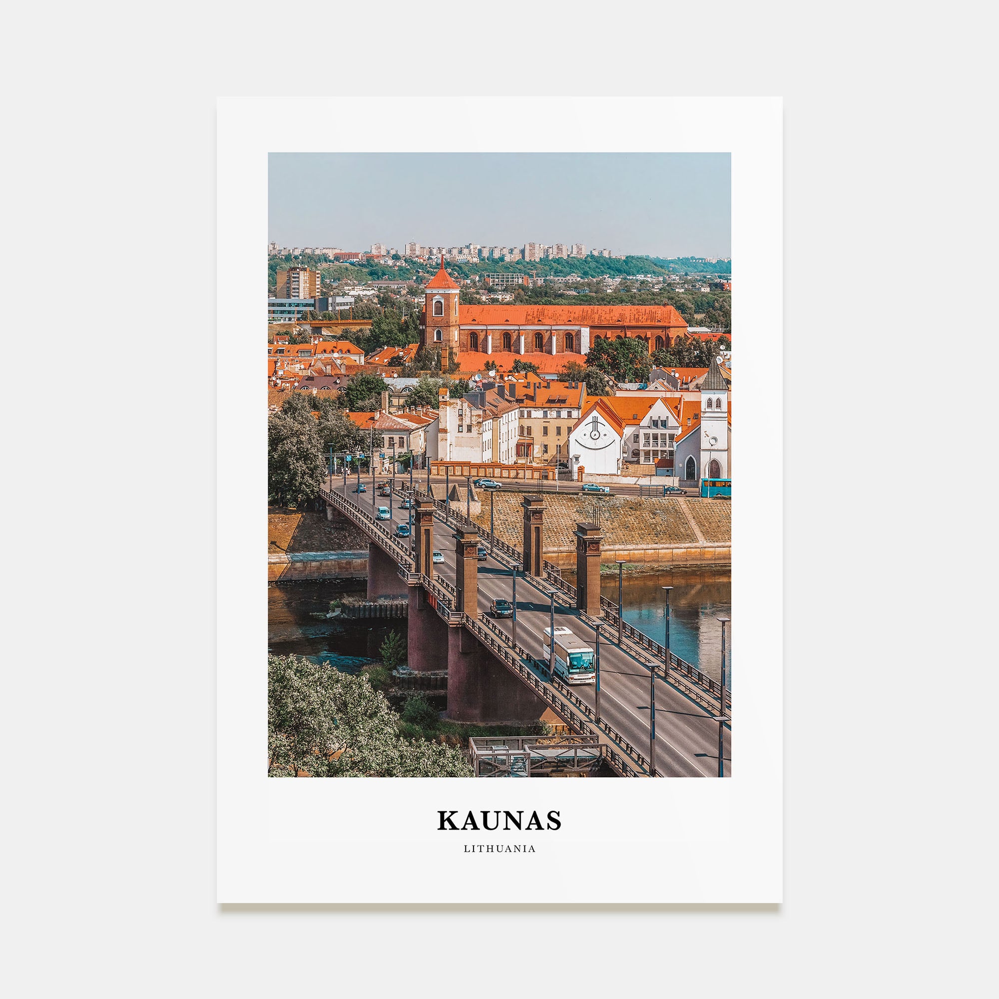 Kaunas Portrait Color Poster