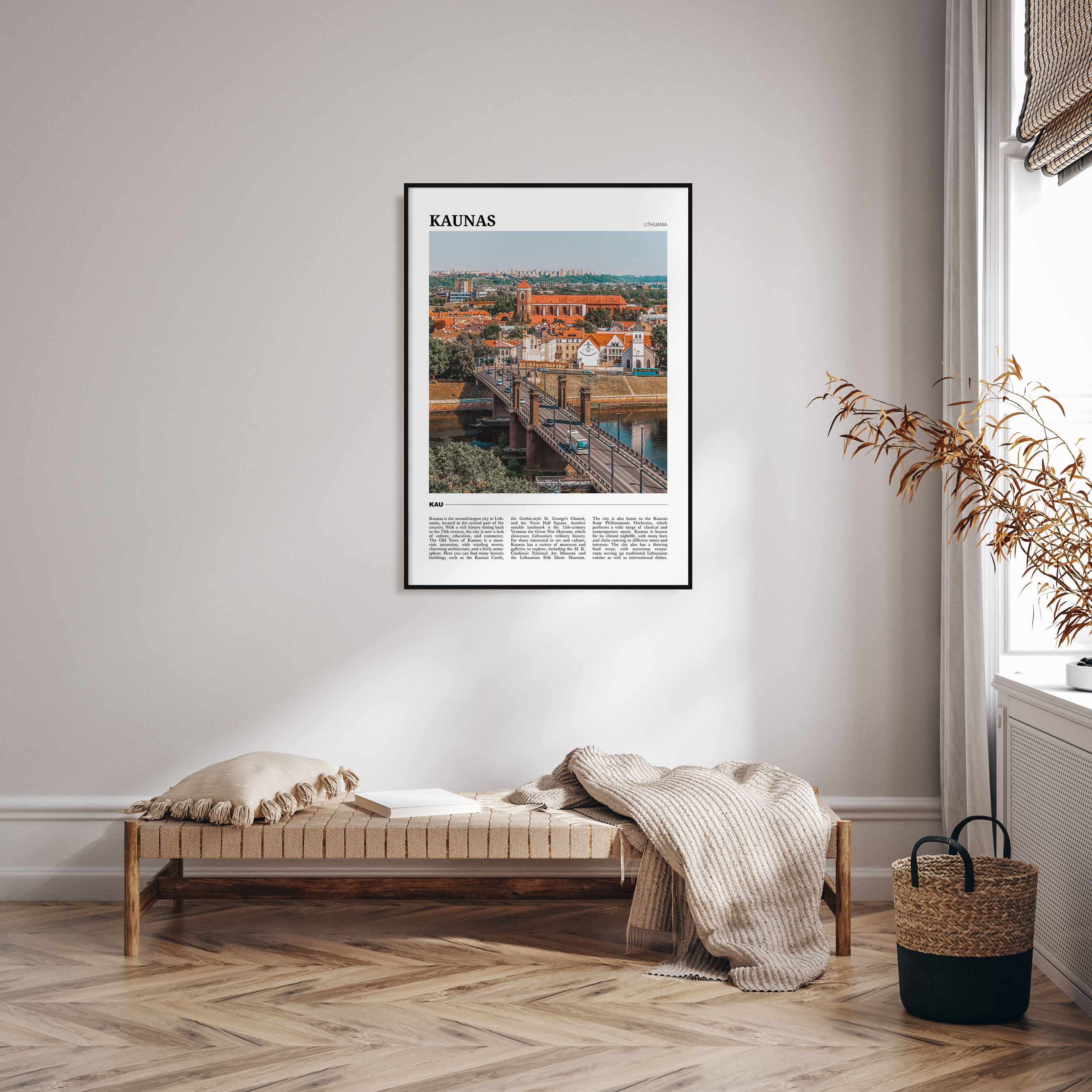 Kaunas Travel Color Poster