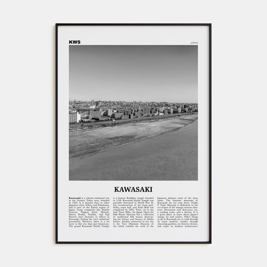 Kawasaki Travel B&W Poster