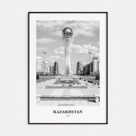 Kazakhstan Portrait B&W Poster