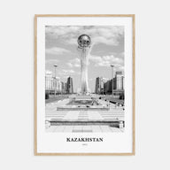 Kazakhstan Portrait B&W Poster