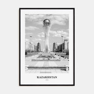 Kazakhstan Portrait B&W Poster