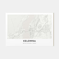 Kelowna Map Landscape Poster