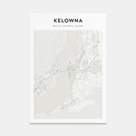 Kelowna Map Portrait Poster