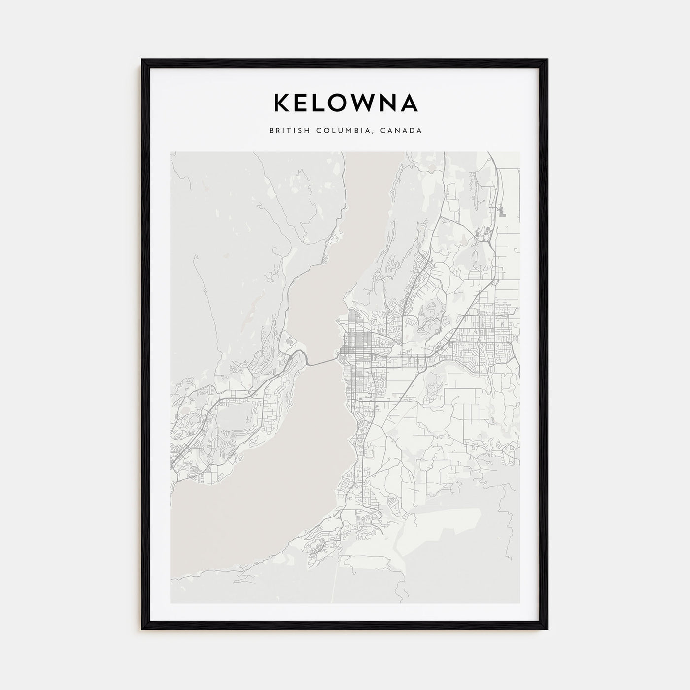 Kelowna Map Portrait Poster