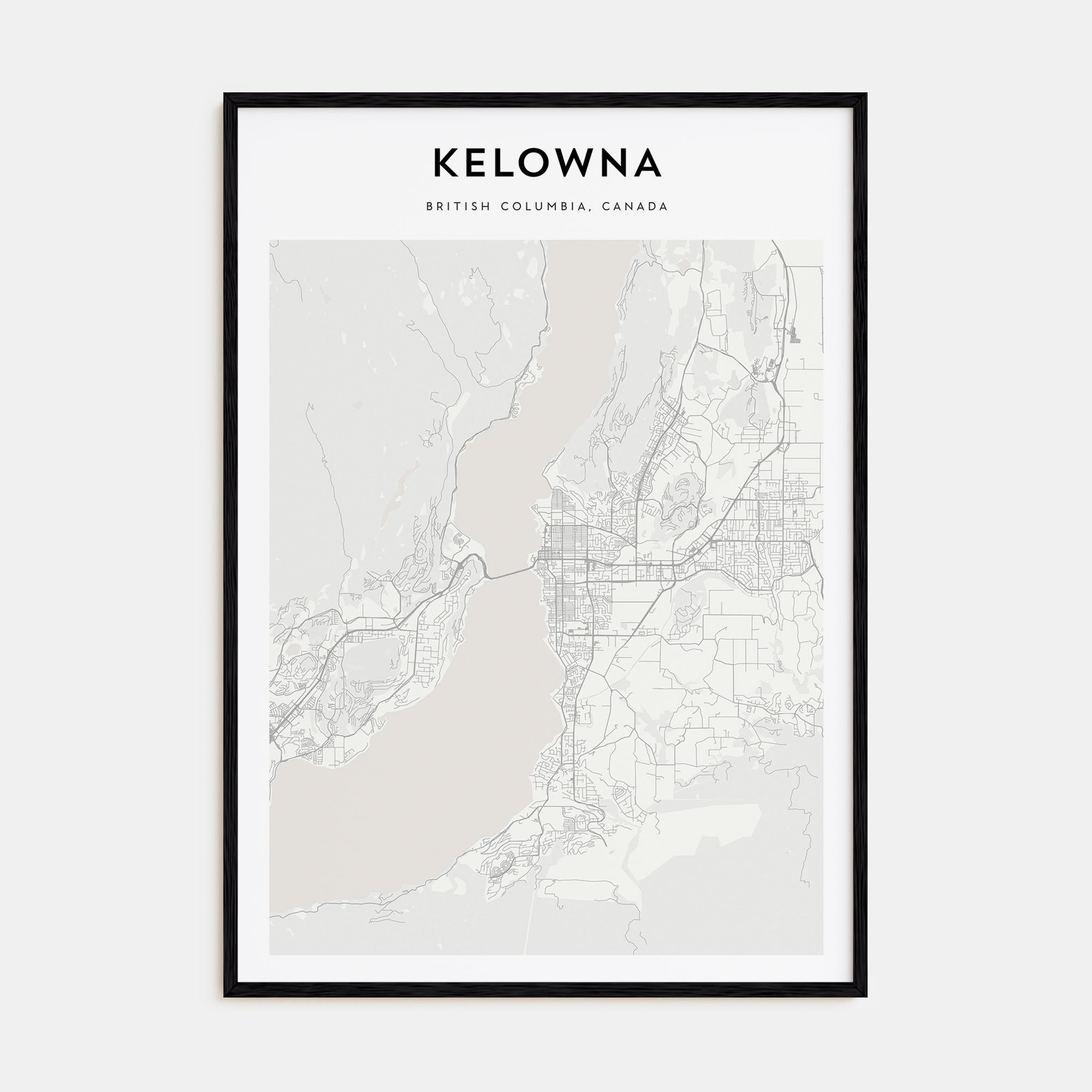 Kelowna Map Portrait Poster