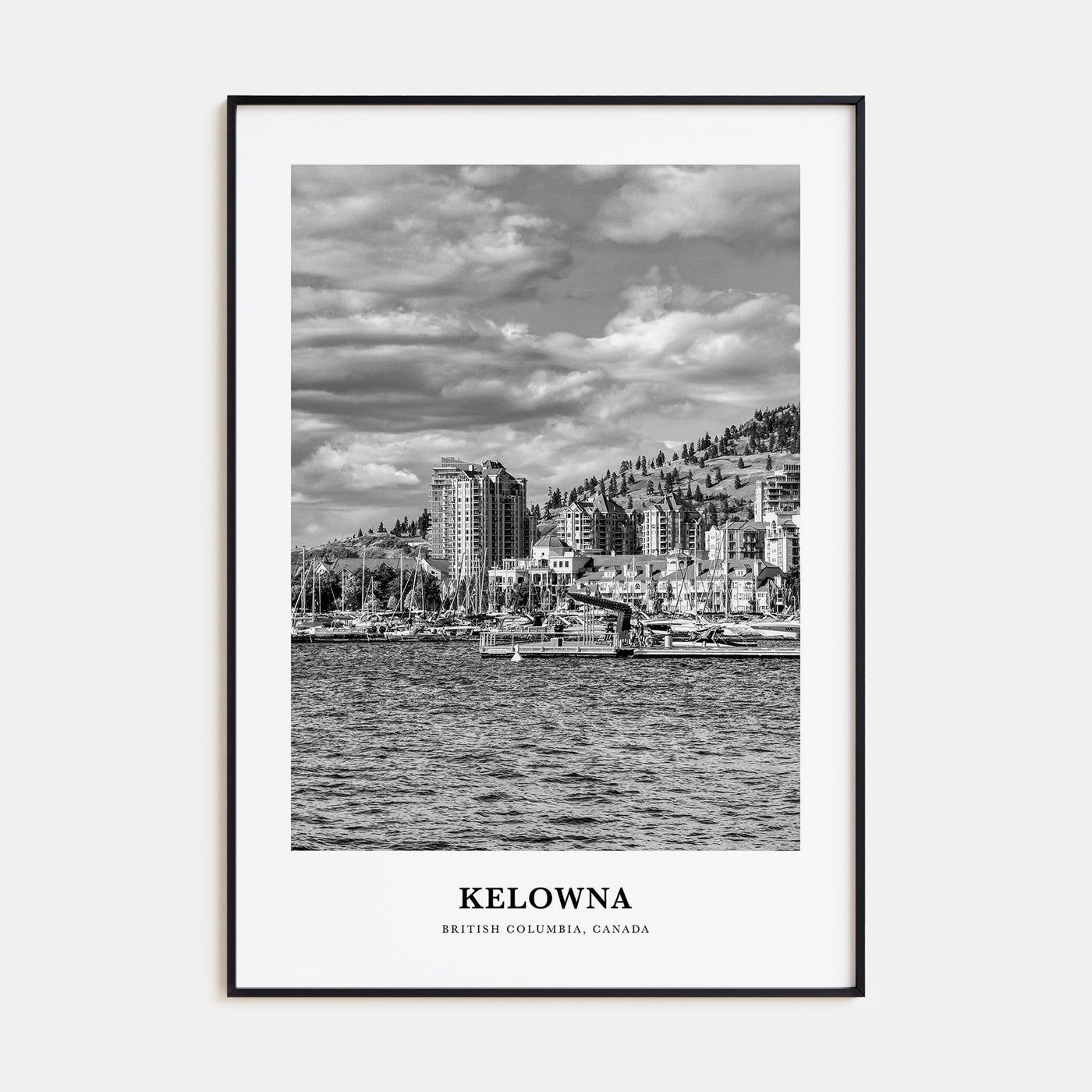Kelowna Portrait B&W Poster