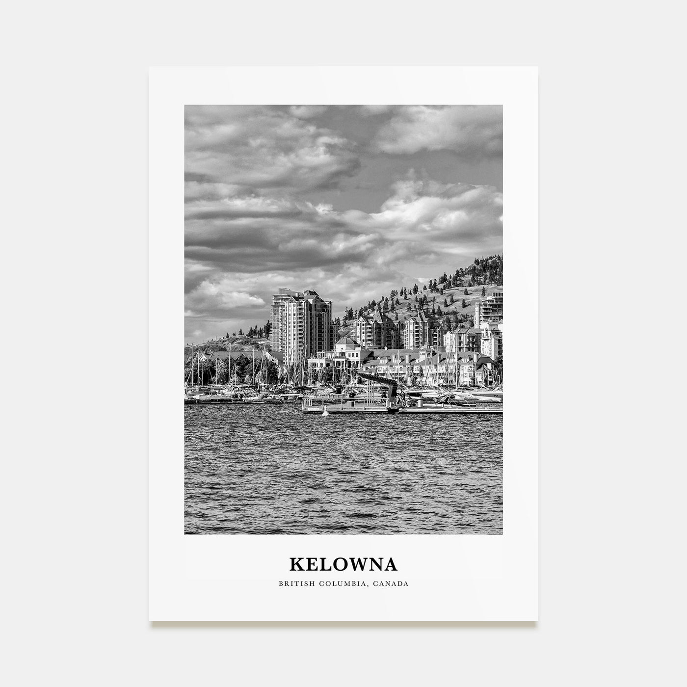 Kelowna Portrait B&W Poster