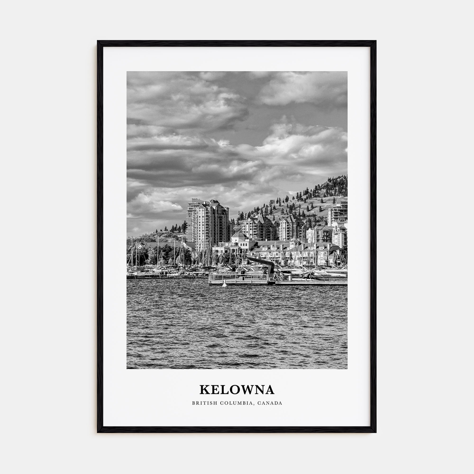 Kelowna Portrait B&W Poster