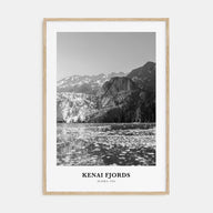 Kenai Fjords National Park Portrait B&W Poster
