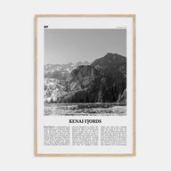 Kenai Fjords National Park Travel B&W Poster