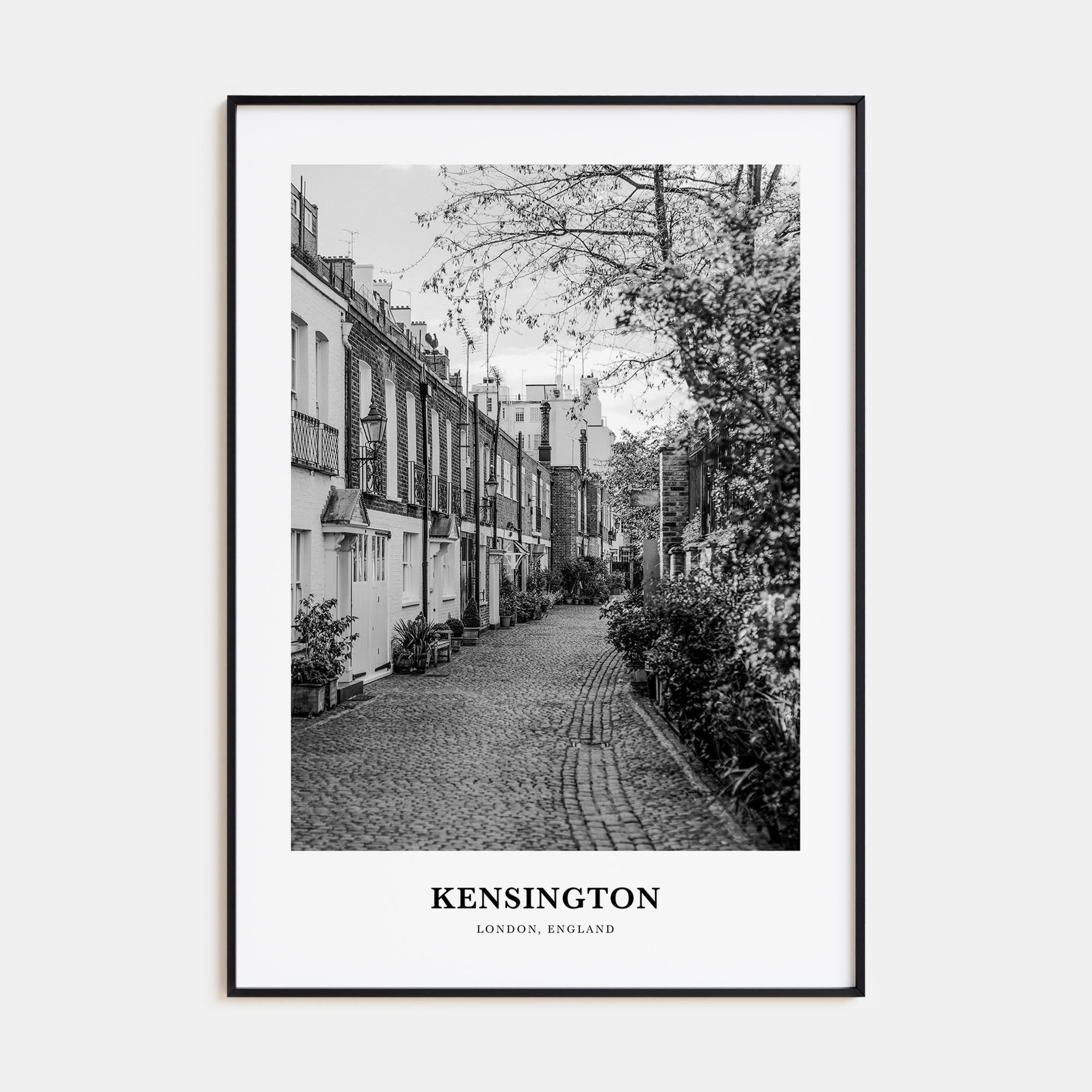 Kensington Portrait B&W Poster