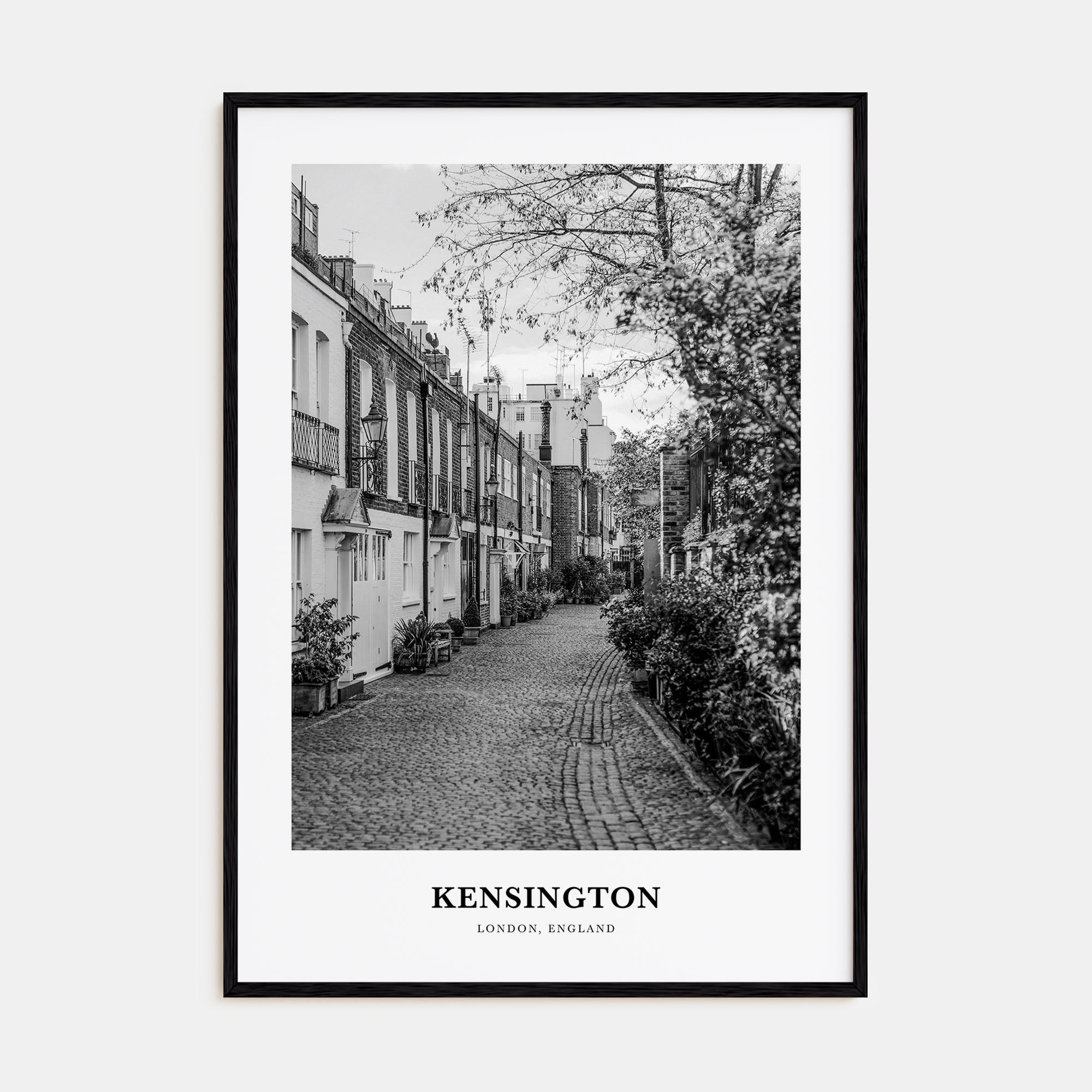 Kensington Portrait B&W Poster