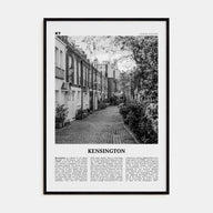 Kensington Travel B&W Poster