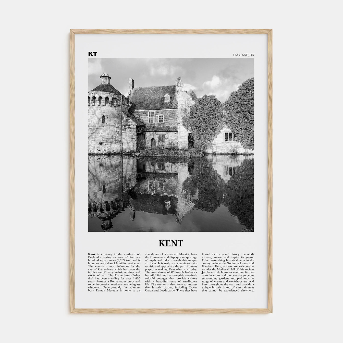 Kent Travel B&W Poster