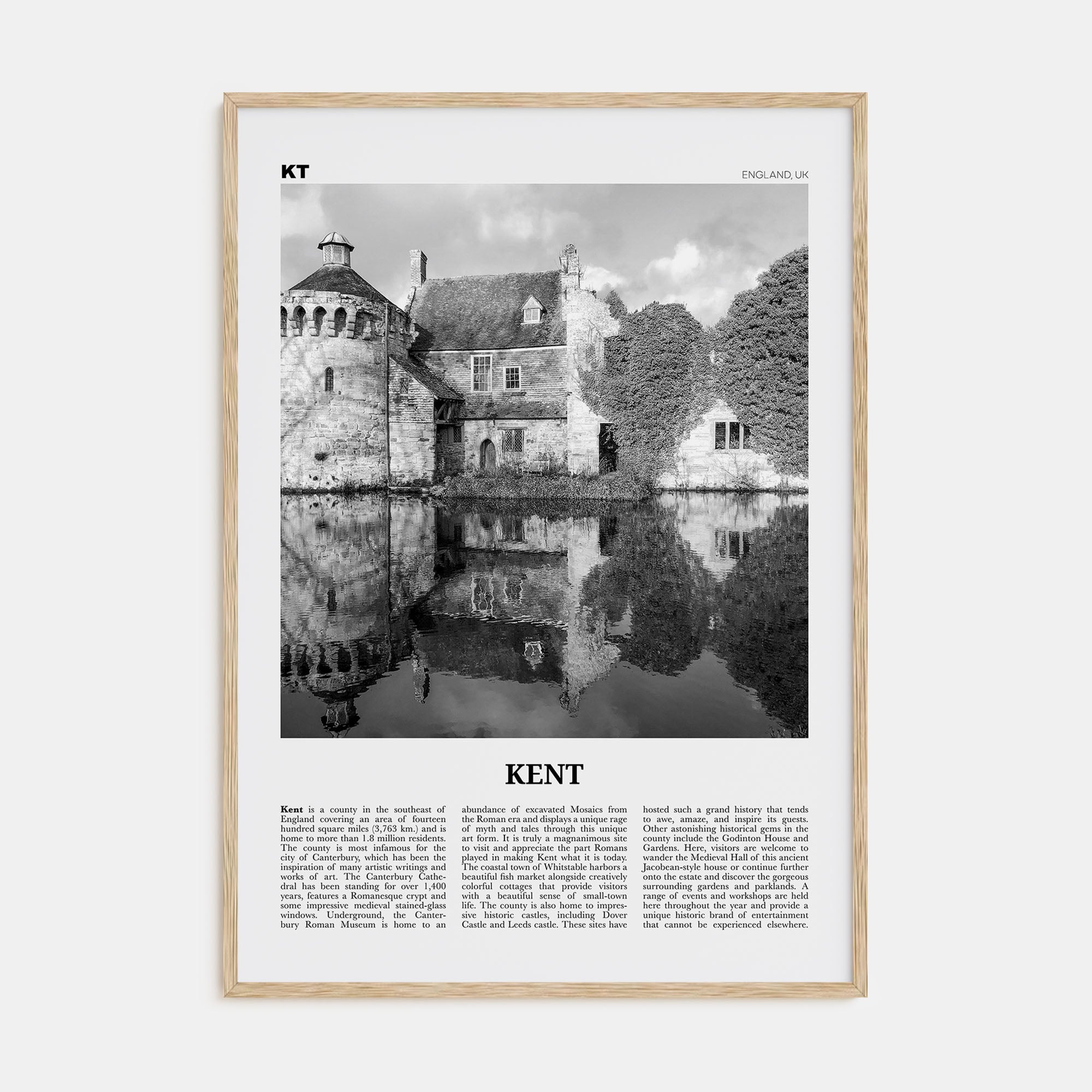 Kent Travel B&W Poster
