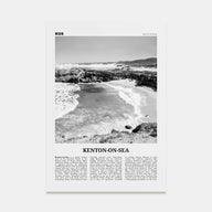 Kenton-on-Sea Travel B&W Poster