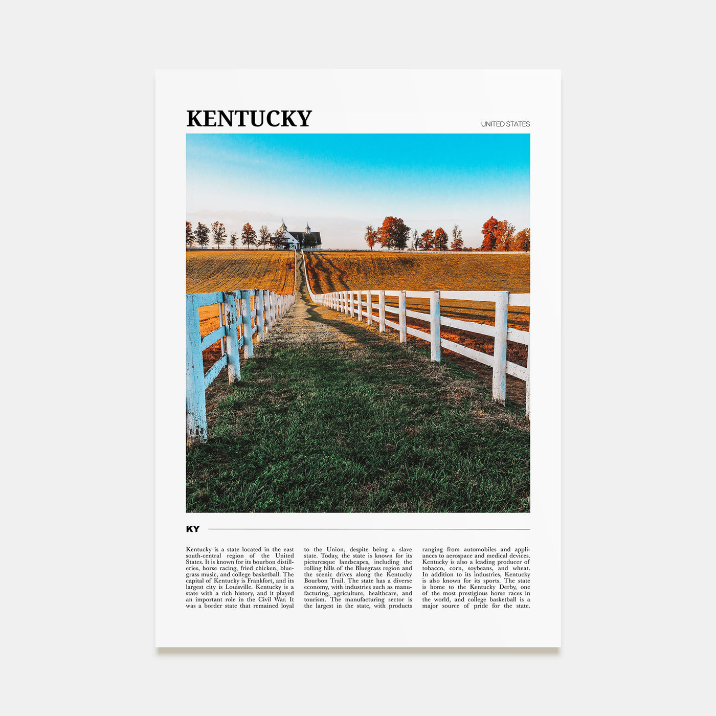 Kentucky Travel Color Poster