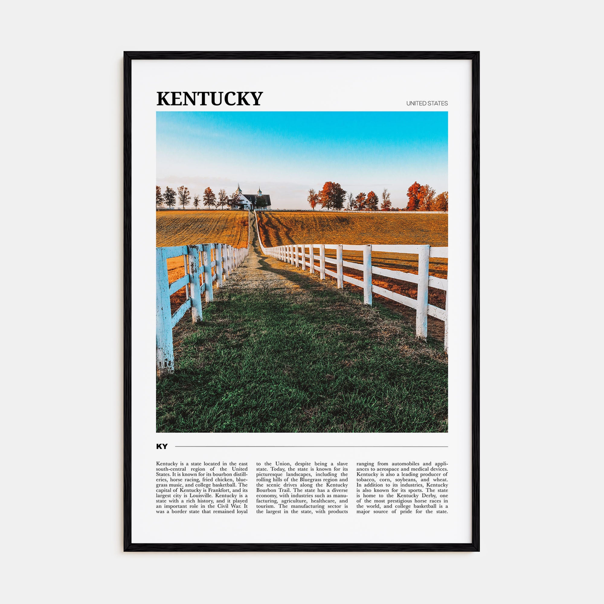 Kentucky Travel Color Poster
