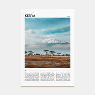Kenya Travel Color Poster