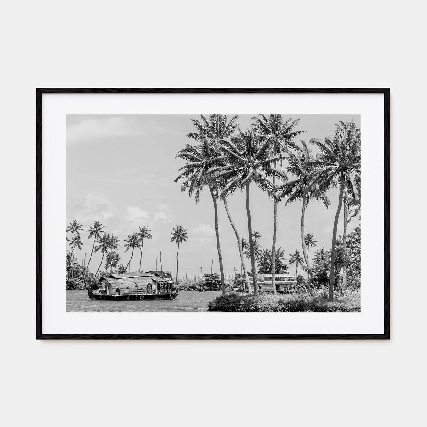 Kerala Landscape B&W Poster