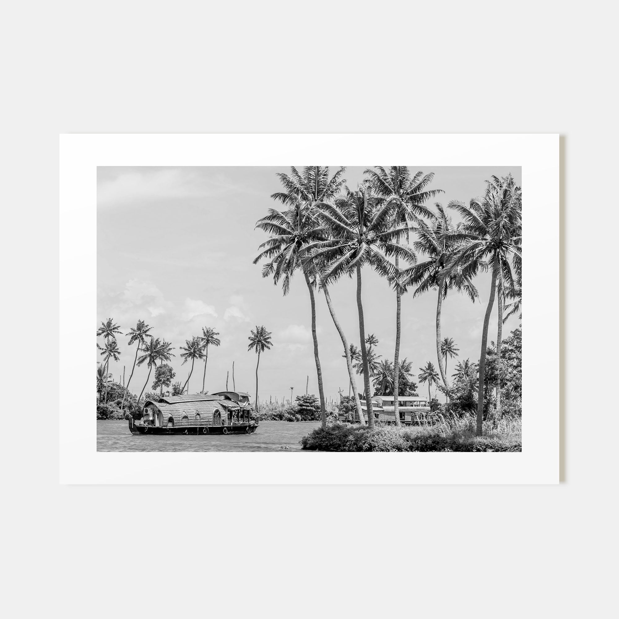 Kerala Landscape B&W Poster