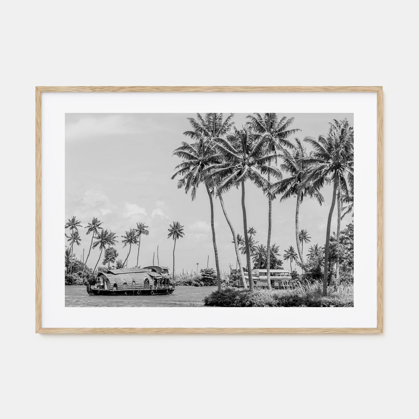 Kerala Landscape B&W Poster